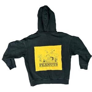 Kith Black Yellow Peanuts Snoopy Hoodie Hooded Sweatshirt size L Streetwear